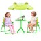 4-Piece Kids Picnic Set with Table, 2 Chairs, and Adjustable Umbrella